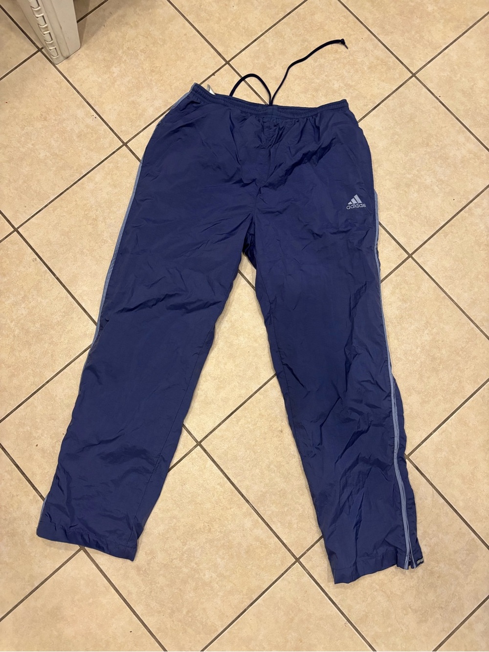 adidas vintage Blue Athletic Track Pants with Side Stripe